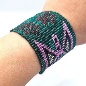 Vintage Woven Loom Beaded Bracelet